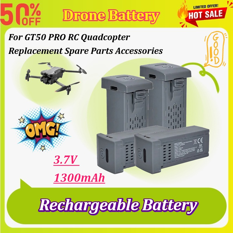 Drone Battery Li-Ion - New 1-5Pcs 3.7V 1300mAh Drone Battery