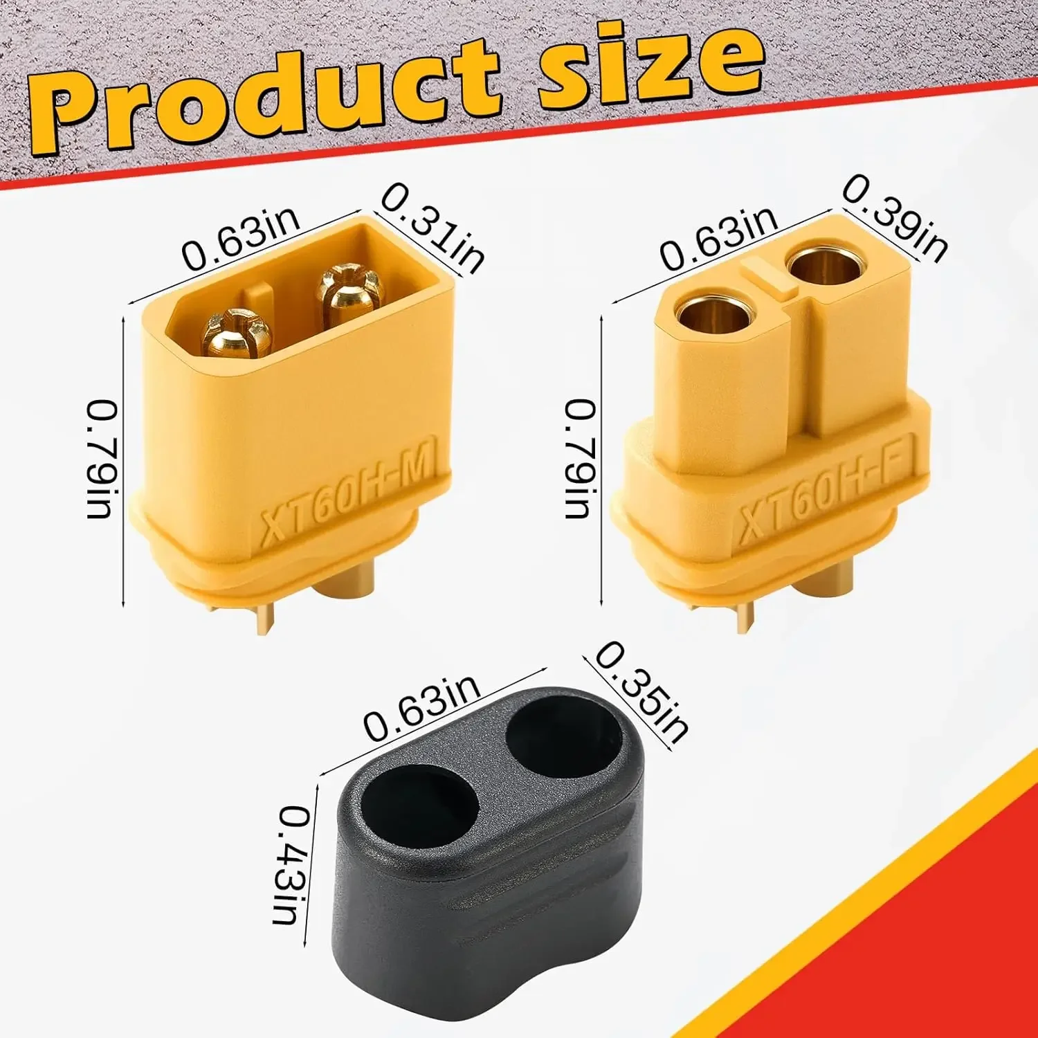 4/10 PCS with Sheath XT60 Male - Drone Battery Connector บทวิจารณ์และราคา