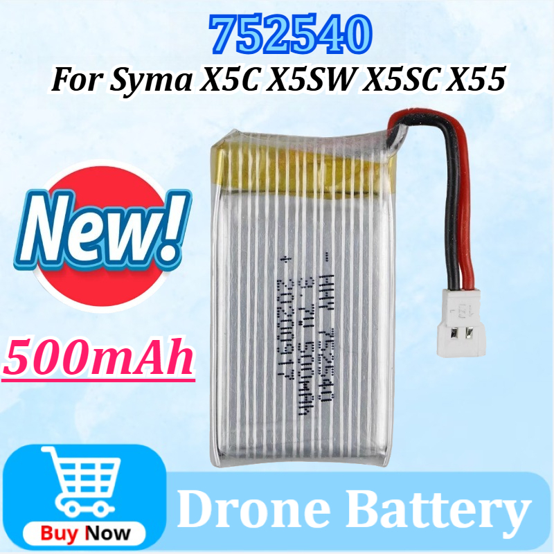 Upgraded 752540 3.7V 500mAh Dr - Drone Battery Li-Ion บทวิจารณ์และราคา