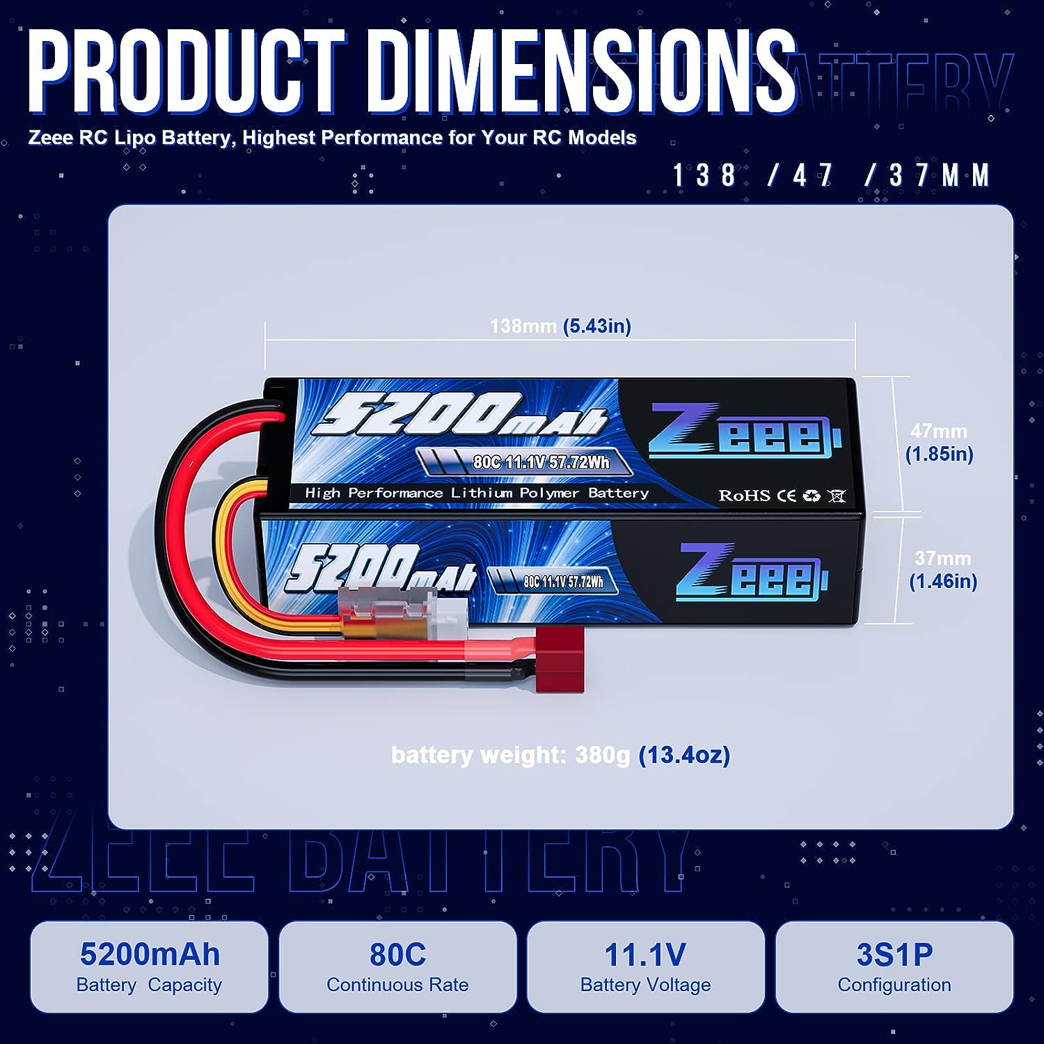 1/2pcs Zeee 3S 5200mAh Lipo Ba - Drone Battery 3S บทวิจารณ์และราคา