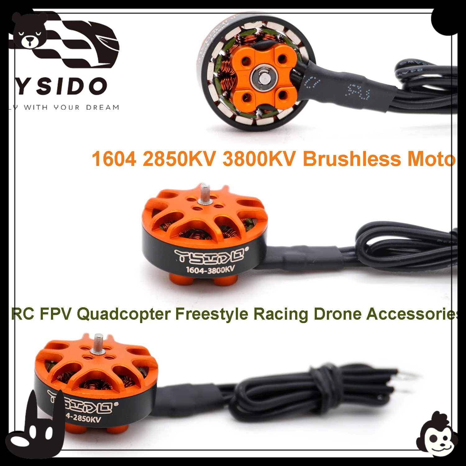 4PCS 1604 2850/3800KV Brushles - Drone Battery 4S บทวิจารณ์และราคา