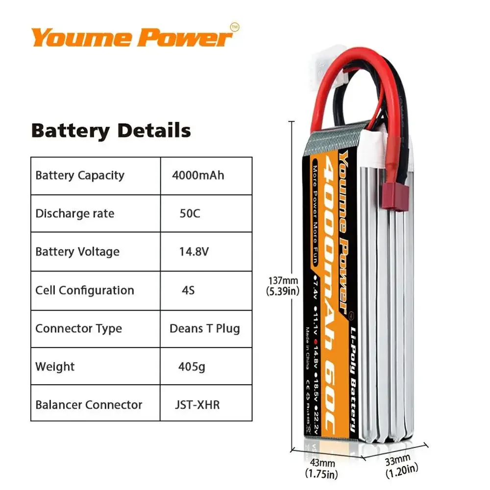 4S 14.8V Lipo Battery 3300mah  - Drone Battery 4S บทวิจารณ์และราคา
