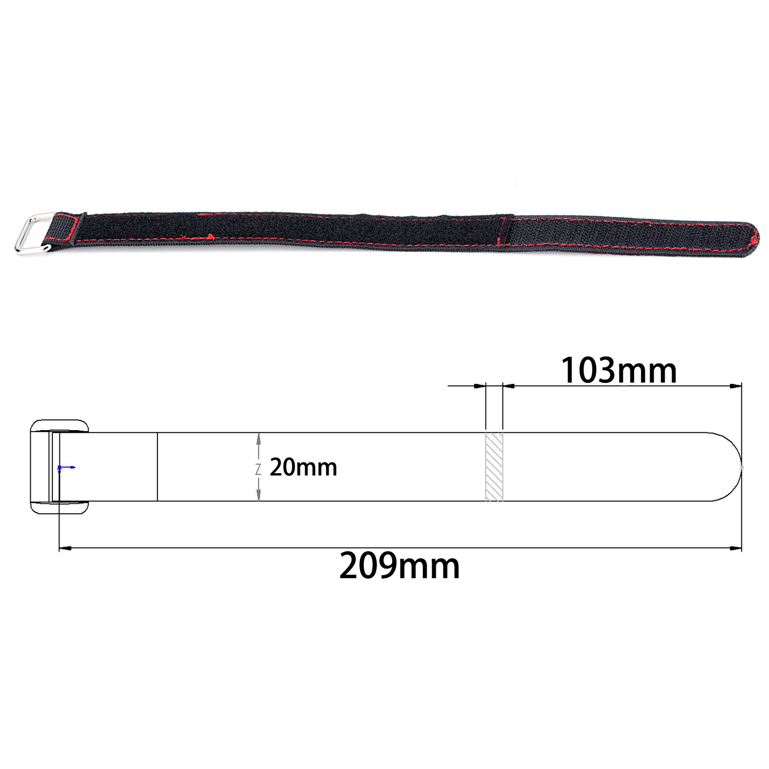 TCRC 2PCS 20x300MM Kevlar Stit - Drone Battery Strap บทวิจารณ์และราคา