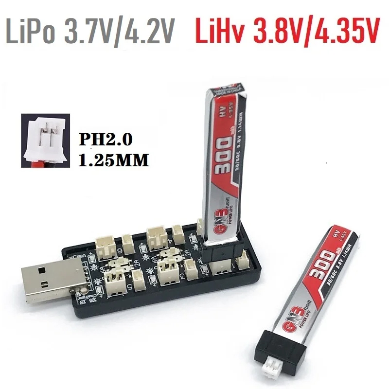 6CH USB 1S LiPo/LiHv 3.7V/4.2V - Drone Battery Plate บทวิจารณ์และราคา