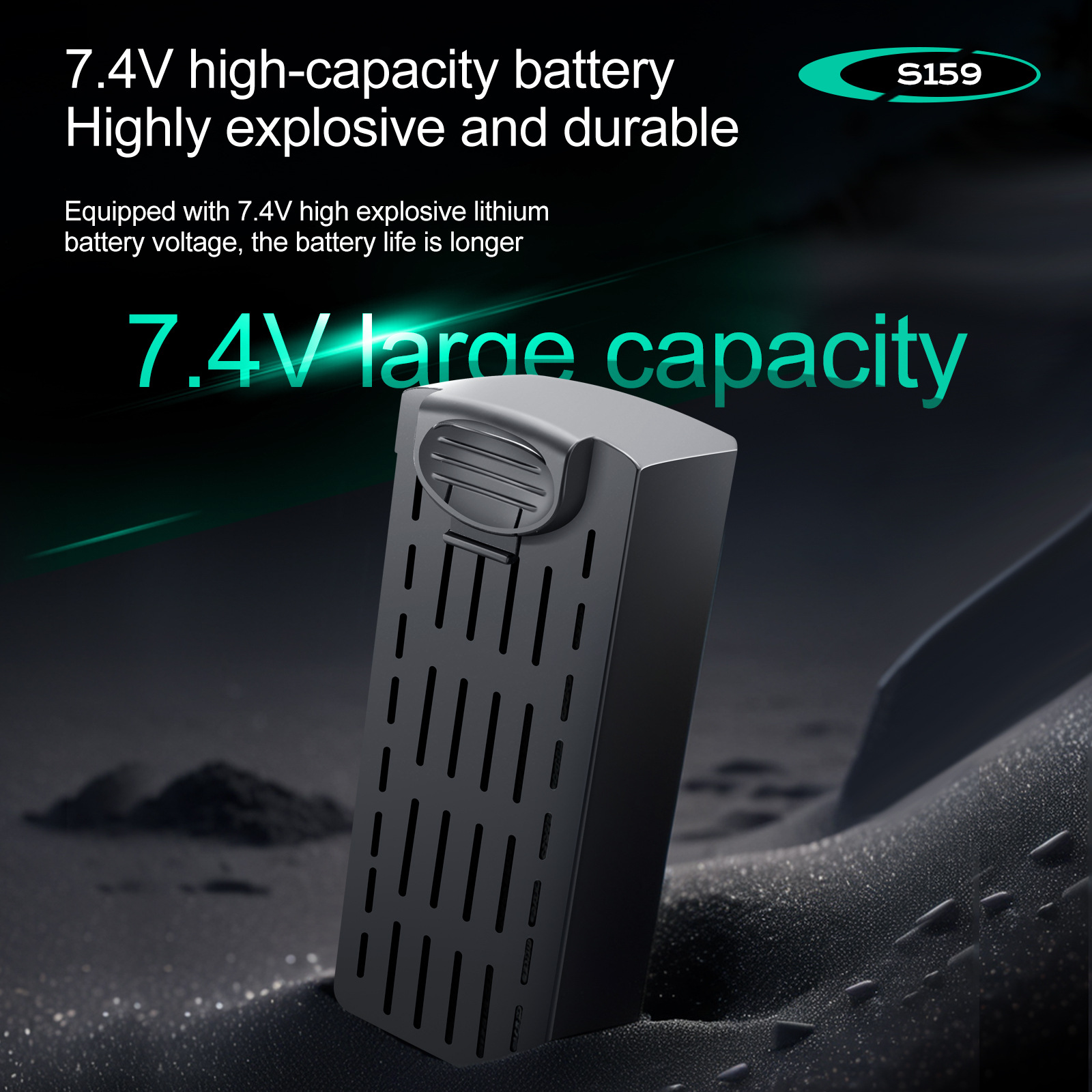 S159 Battery 7.4V 2200mAH S159 - Drone Battery Li-Ion บทวิจารณ์และราคา