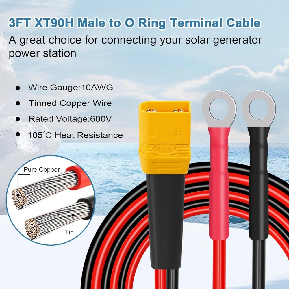 XT90 to O Ring Terminal Cable  - Drone Battery Connector บทวิจารณ์และราคา