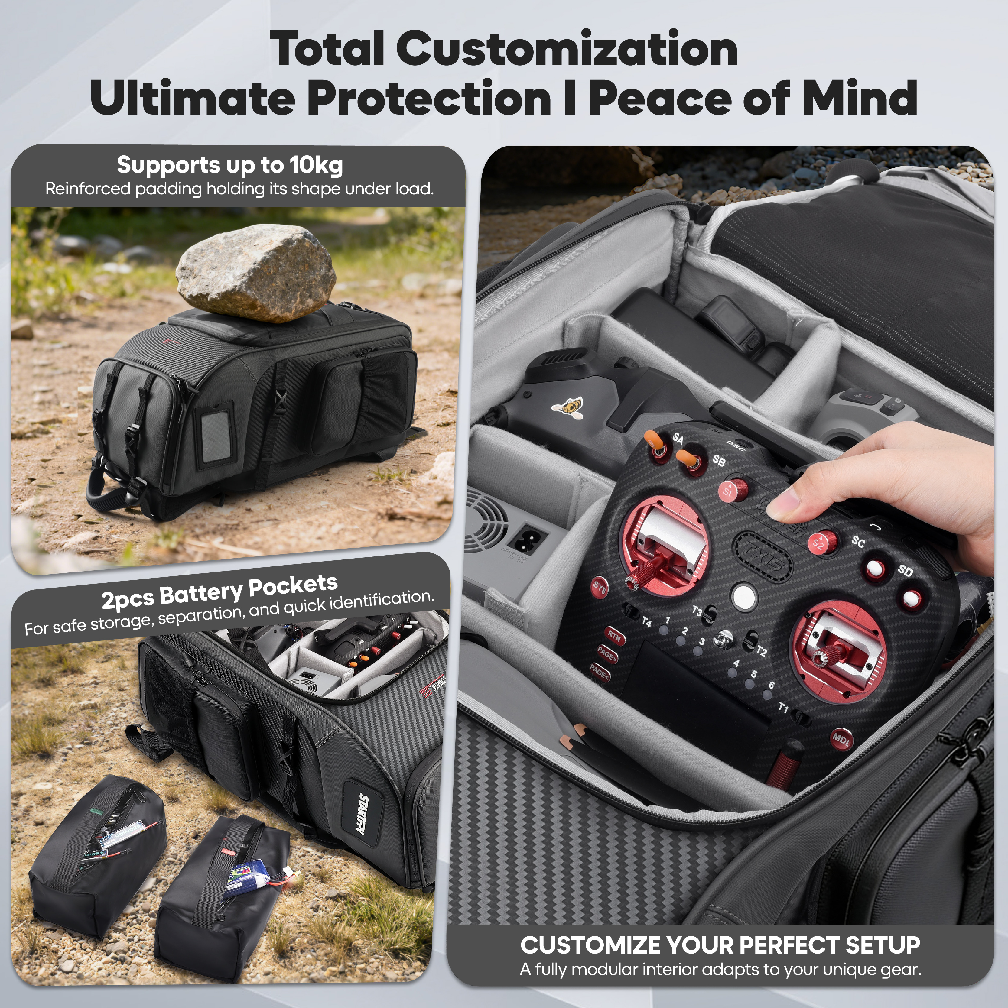 FPV Drone Backpack 40L Profess - Drone Battery Bag บทวิจารณ์และราคา