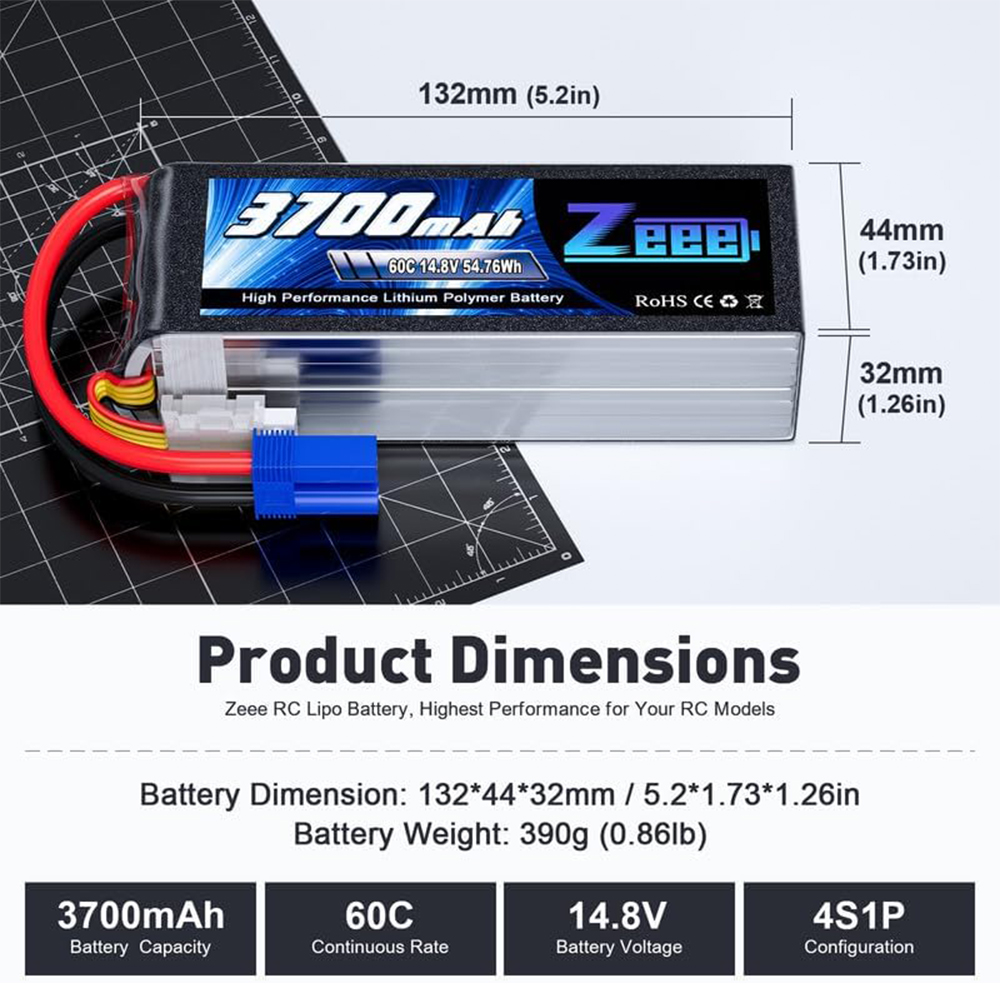 Zeee 4S Lipo Battery 14.8V 60C - Drone Battery 4S บทวิจารณ์และราคา