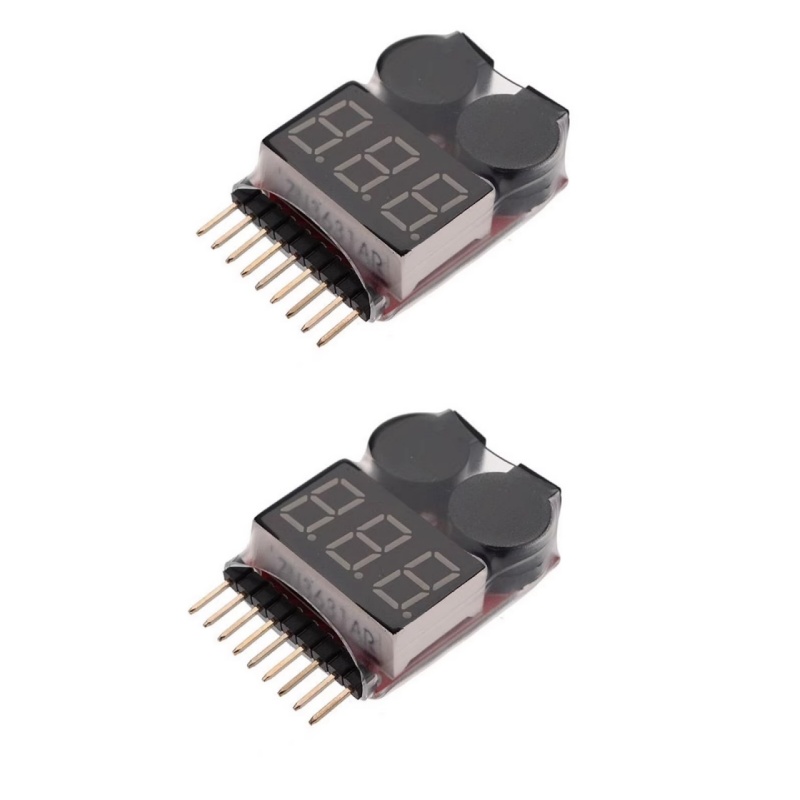 2Pcs 1S-8S LiPo Battery Voltag - Drone Battery Voltage Checker บทวิจารณ์และราคา