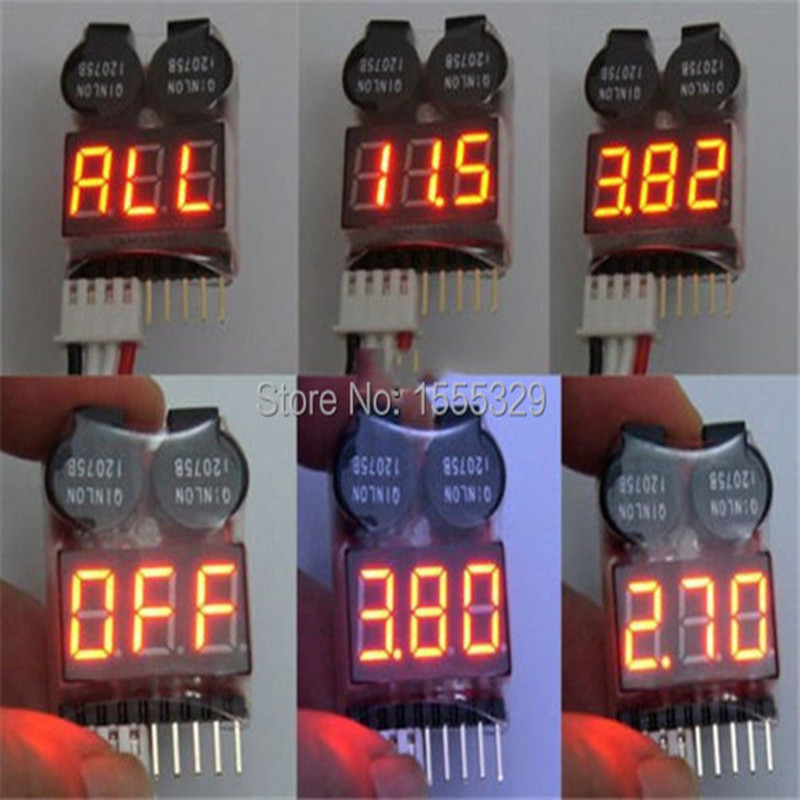 2Pcs 1S-8S LiPo Battery Voltag - Drone Battery Voltage Checker บทวิจารณ์และราคา