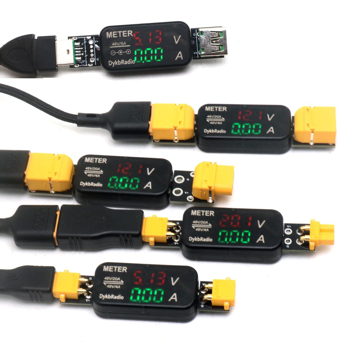 20A USB XT60 XT30 Voltmeter Am - Drone Battery Voltage Checker บทวิจารณ์และราคา