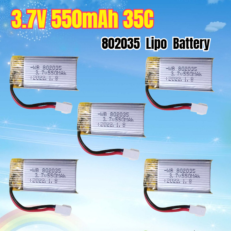 3.7V 550mAh 35C Lipo Battery 8 - Drone Battery Li-Ion บทวิจารณ์และราคา
