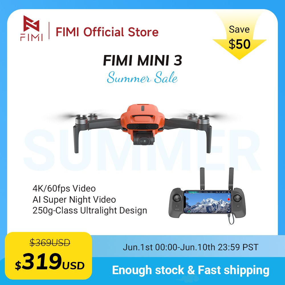FIMI MINI 3 Camere drone 4K 60 - Drone Battery Li-Ion บทวิจารณ์และราคา