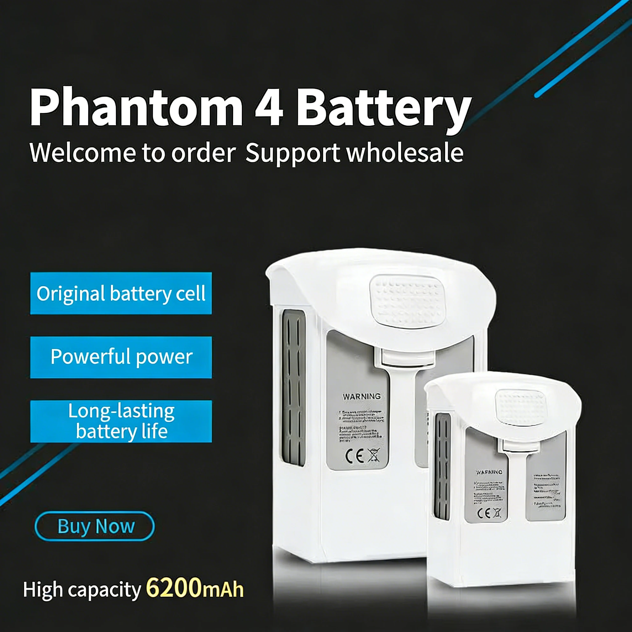 New Phantom 4 battery 6200mah  - Drone Battery Li-Ion บทวิจารณ์และราคา