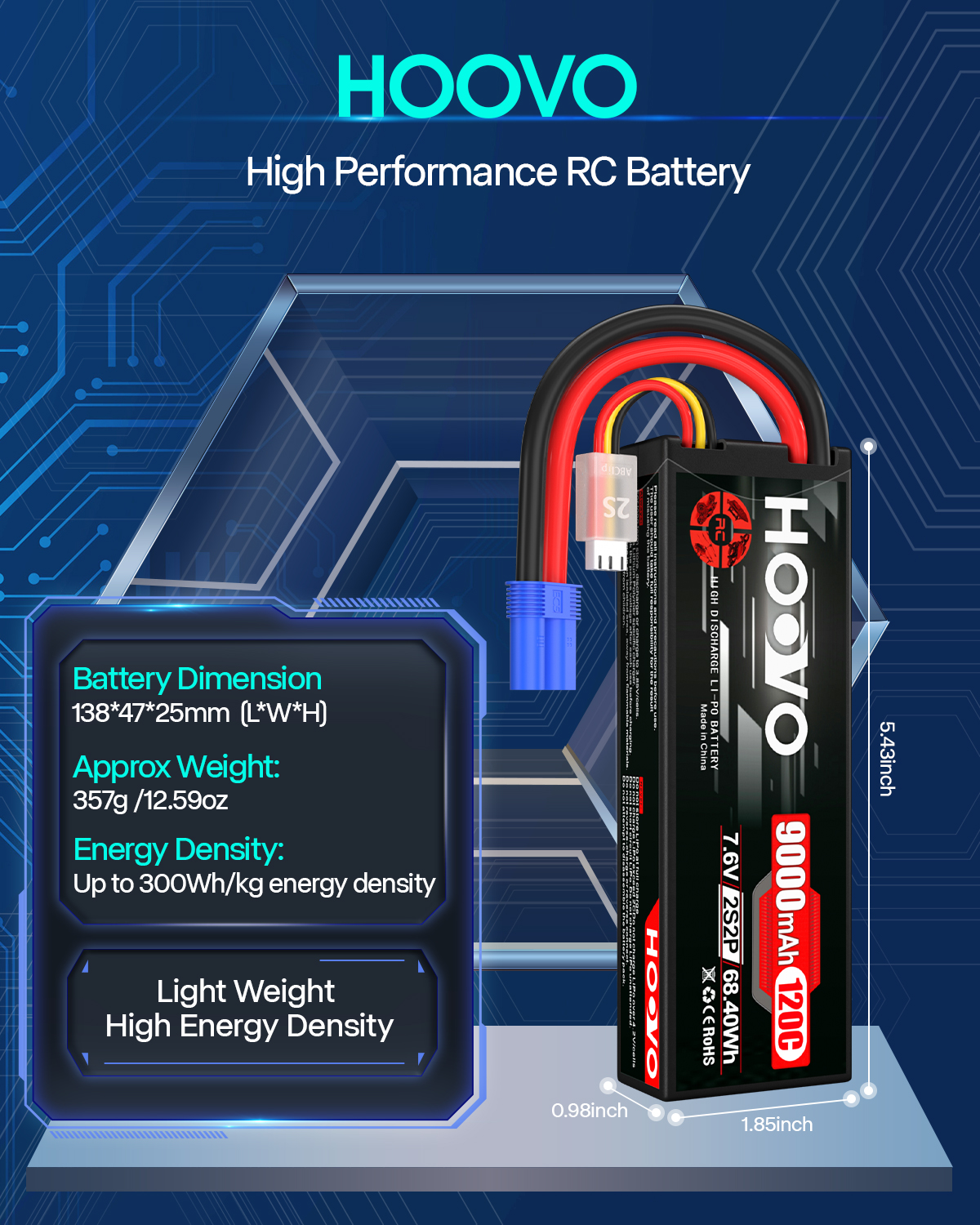 HOOVO 2S 9000mAh RC Battery 7. - Drone Battery High Voltage บทวิจารณ์และราคา