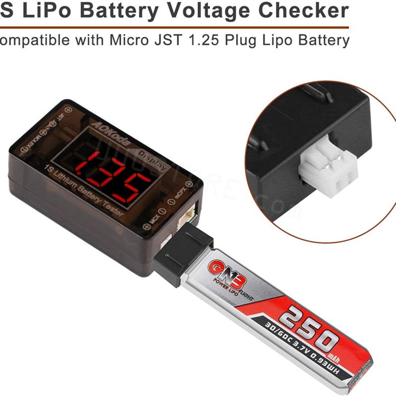 AOKoda AOK-041 1S LiPo Battery - Drone Battery Voltage Checker บทวิจารณ์และราคา